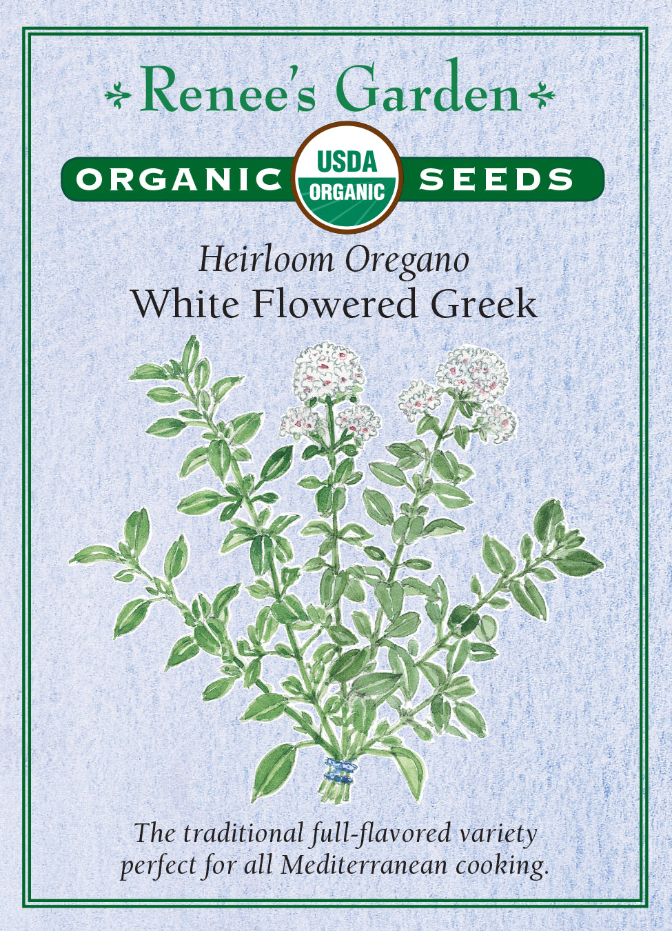 Oregano White Flowered Greek Organic