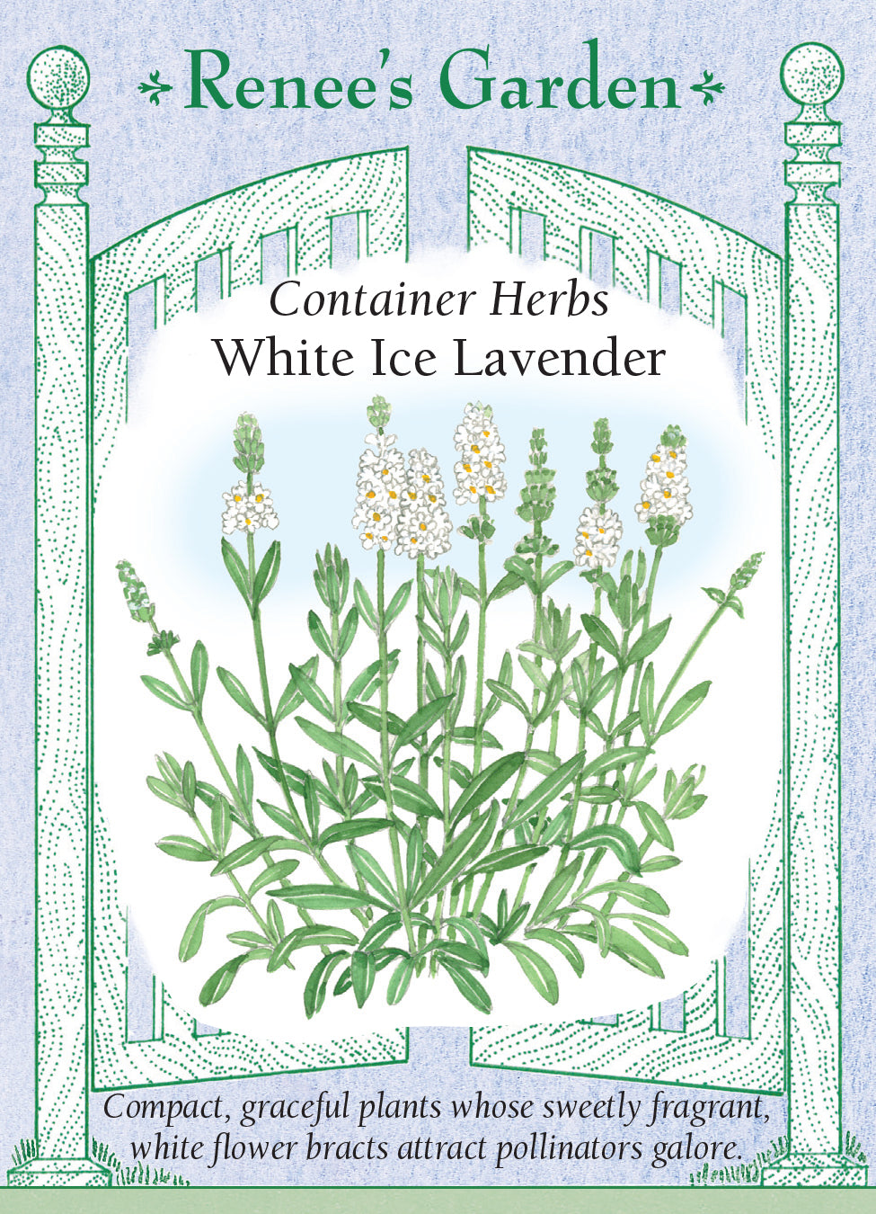 Lavender White Ice Container