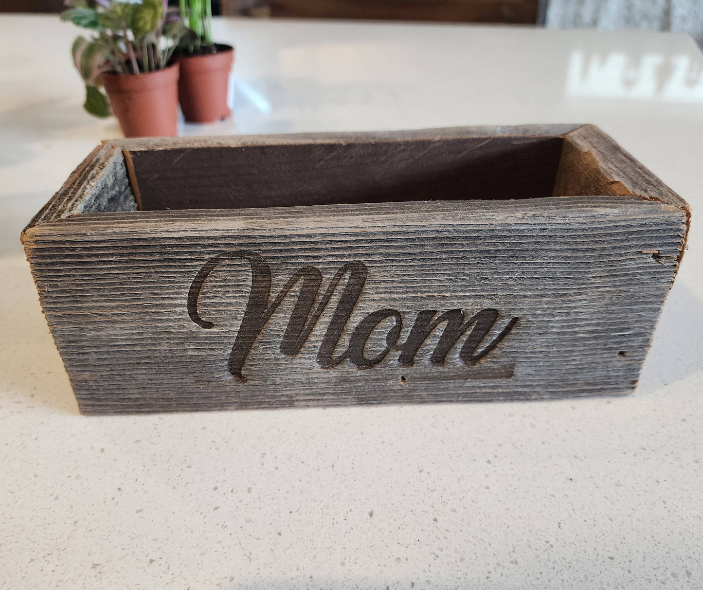 Reclaimed Wood Succulent Mom Planter - Small
