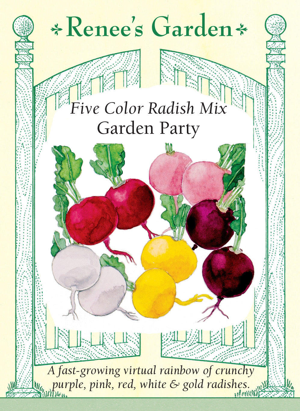 Radish Five Color Garden Party