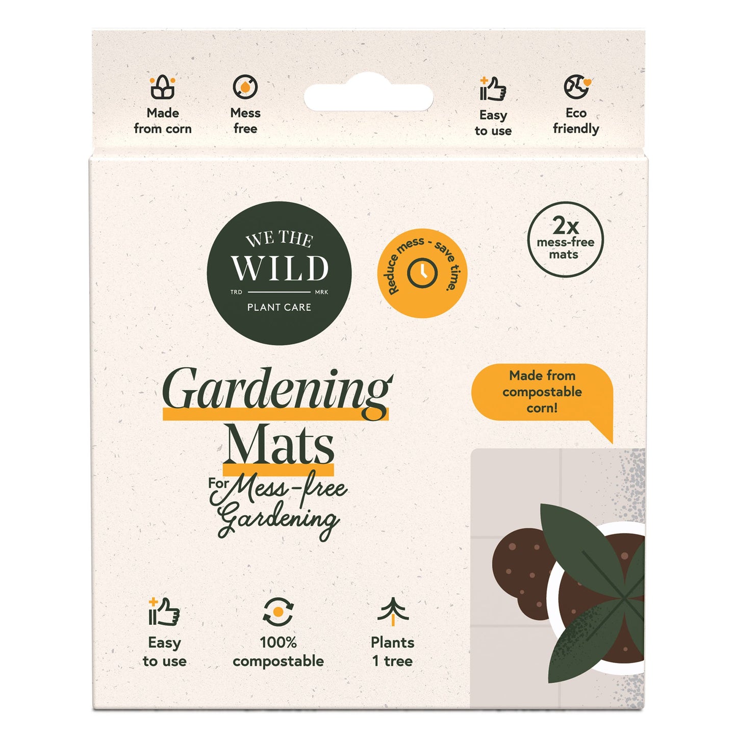 Compostable Gardening Mat 2 pk