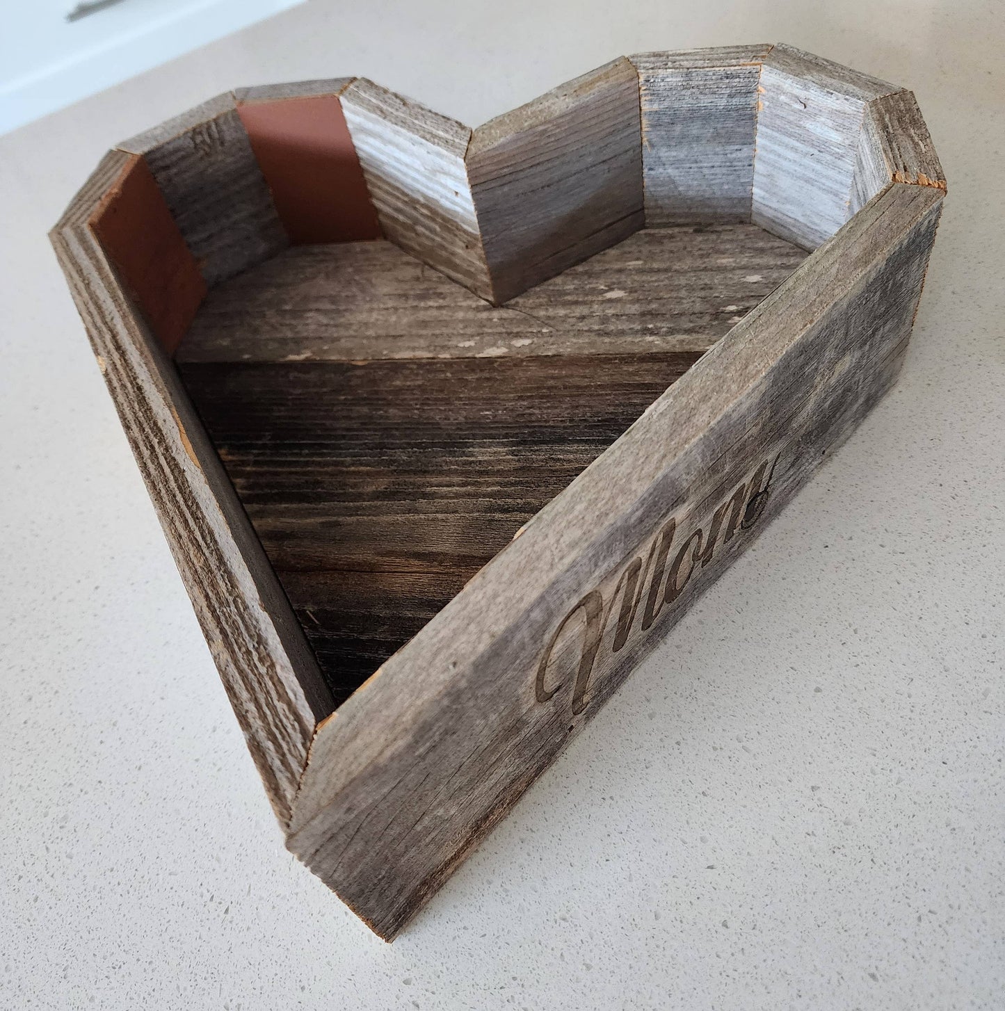 Reclaimed Wood Heart Planter for Mom