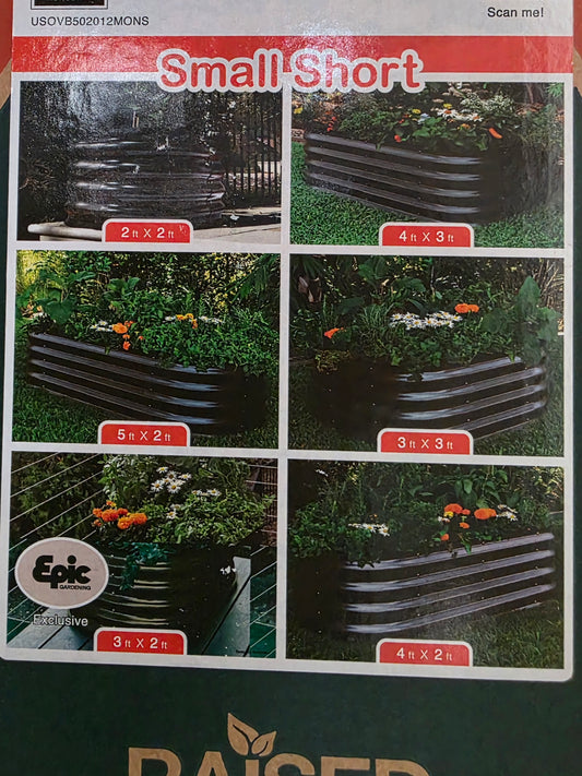 Birdies Small Short Metal Raised Garden Bed