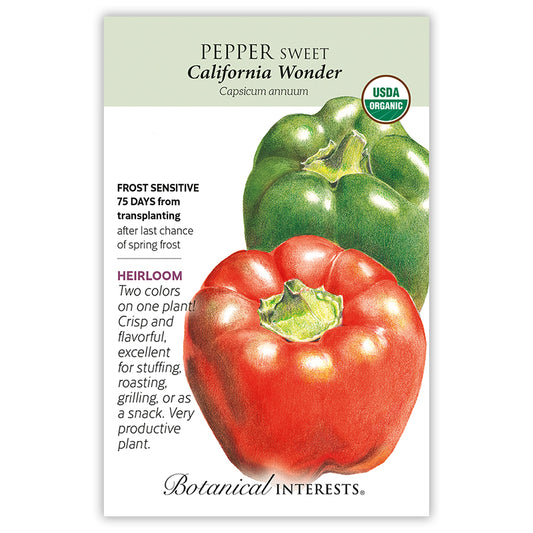 Pepper Sweet Caalifornia Wonder Organic