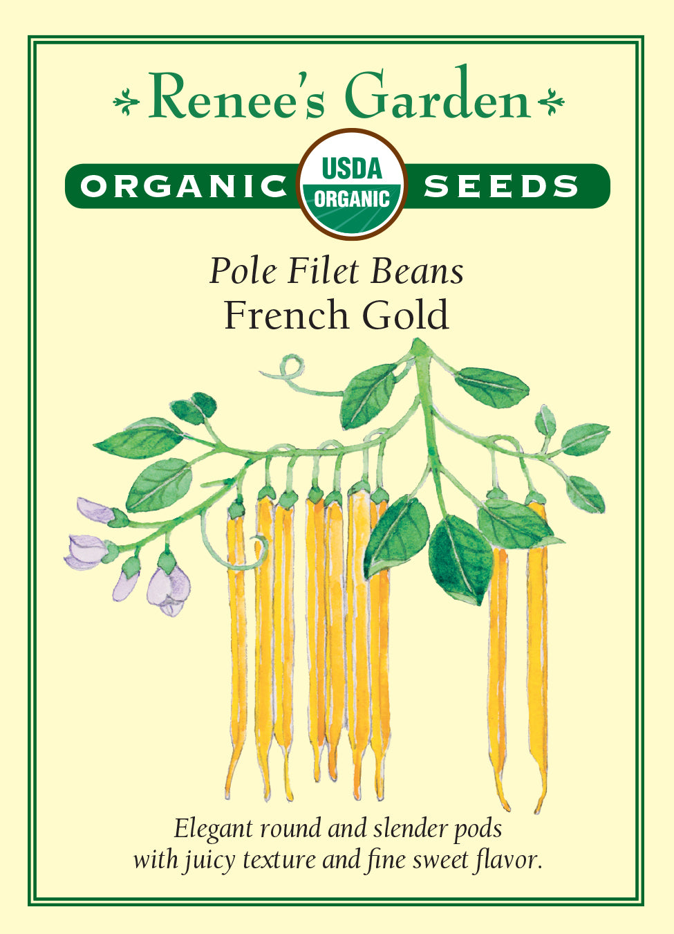 Bean Pole French Gold Filet Organic