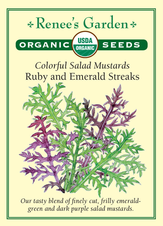 Greens Mustard Ruby & Emerald Streaks Organic