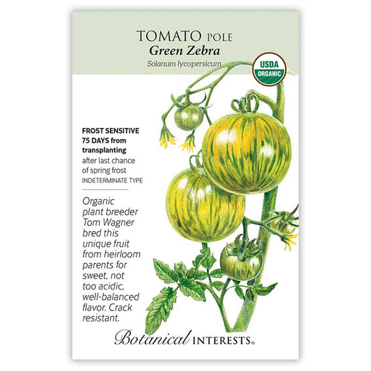 Tomato Pole Green Zebra Organic