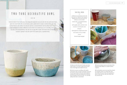 Fabricación de macetas, cuencos y jardineras de hormigón