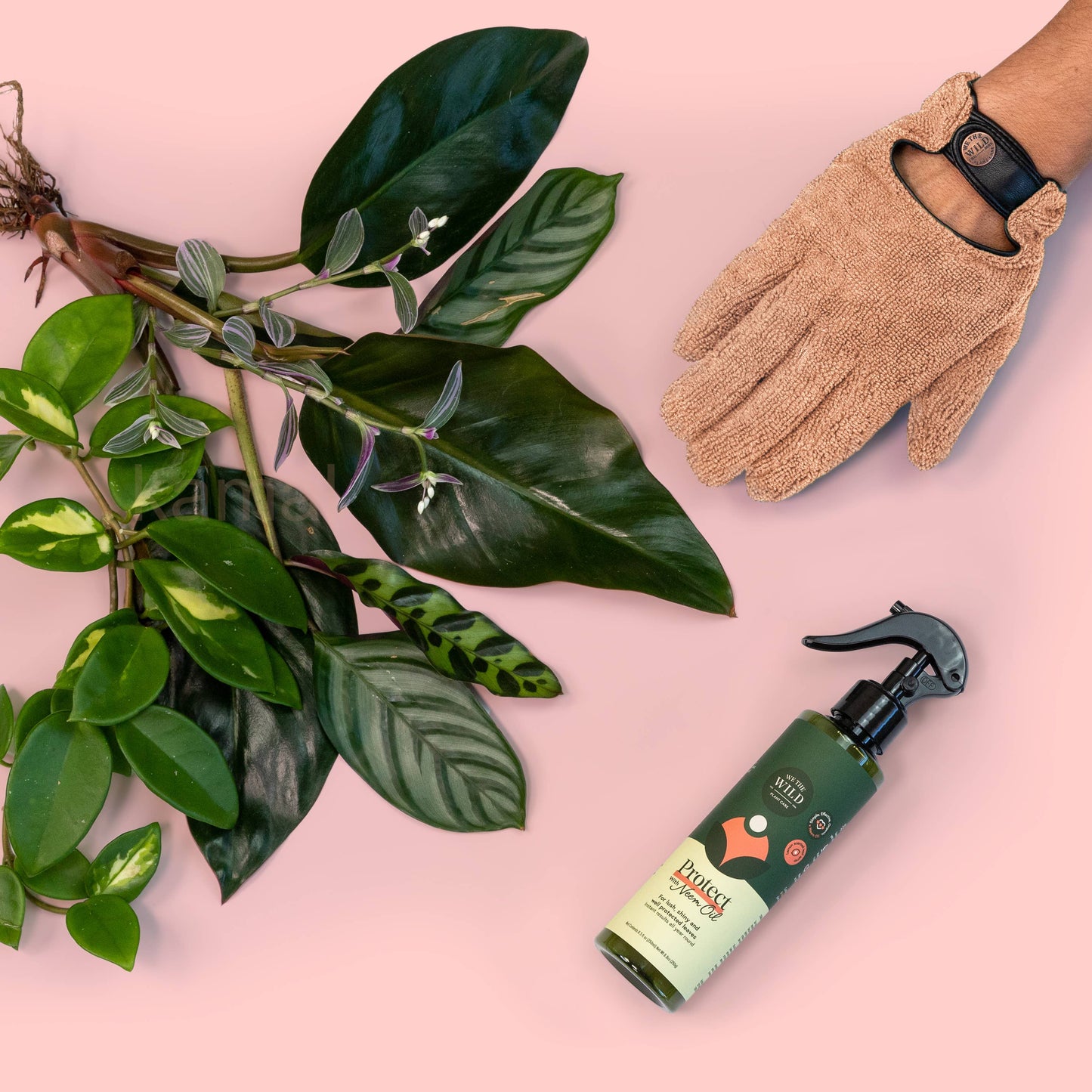Microfiber Leaf Cleaning Gloves - Pink