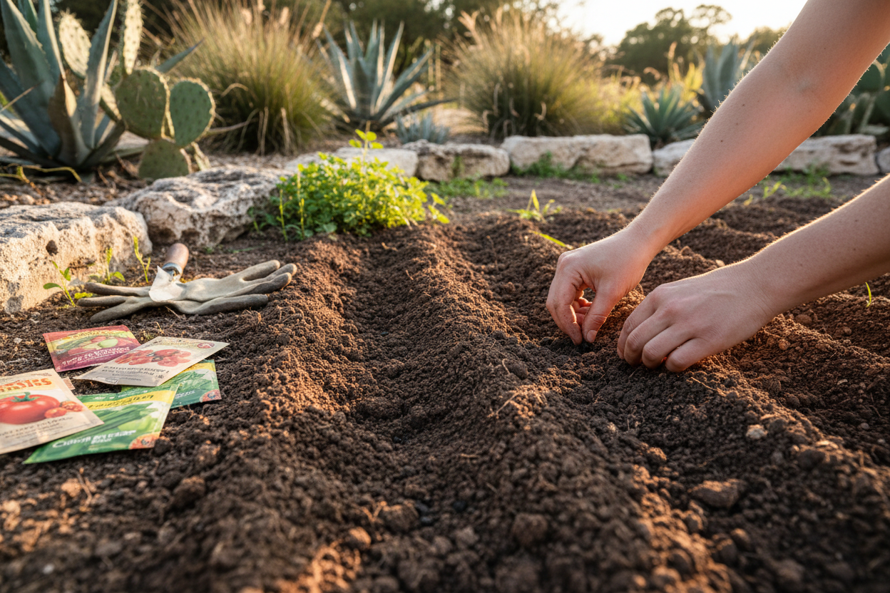 central texas outdoor seed sowing 