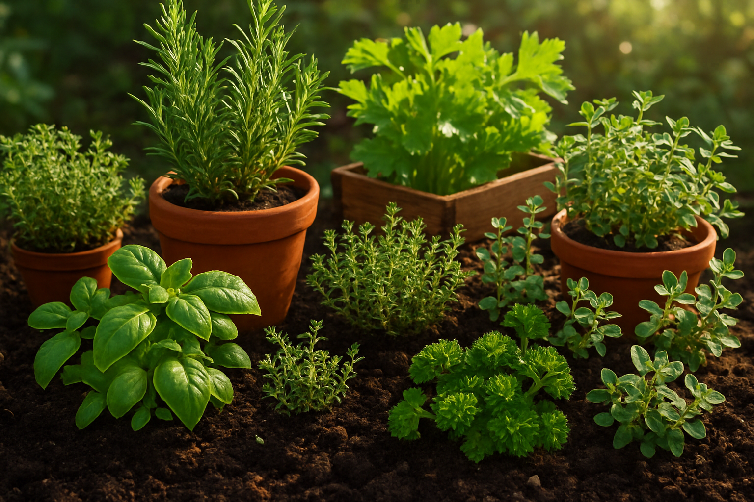 herbs growing 