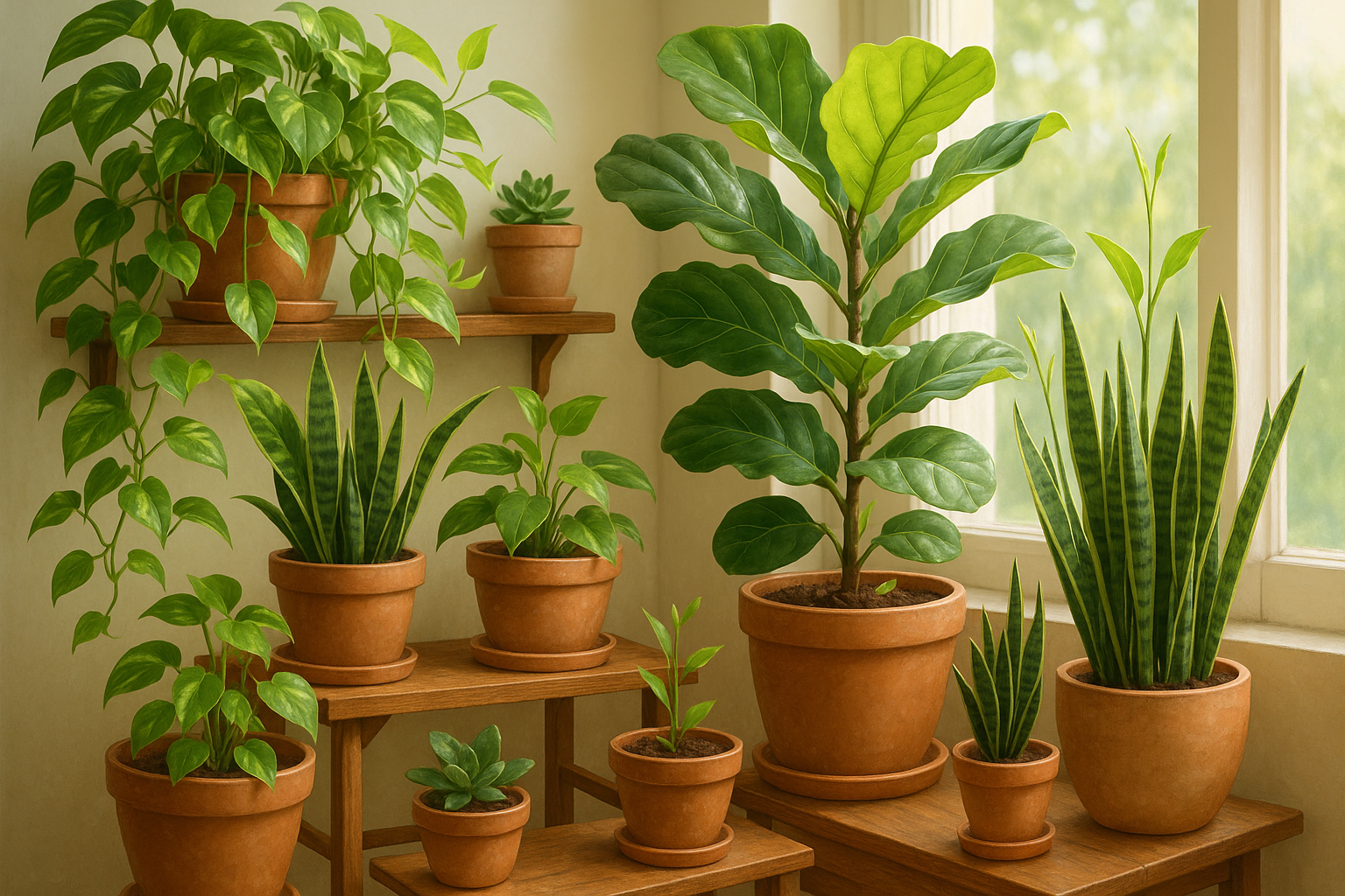houseplants growing 