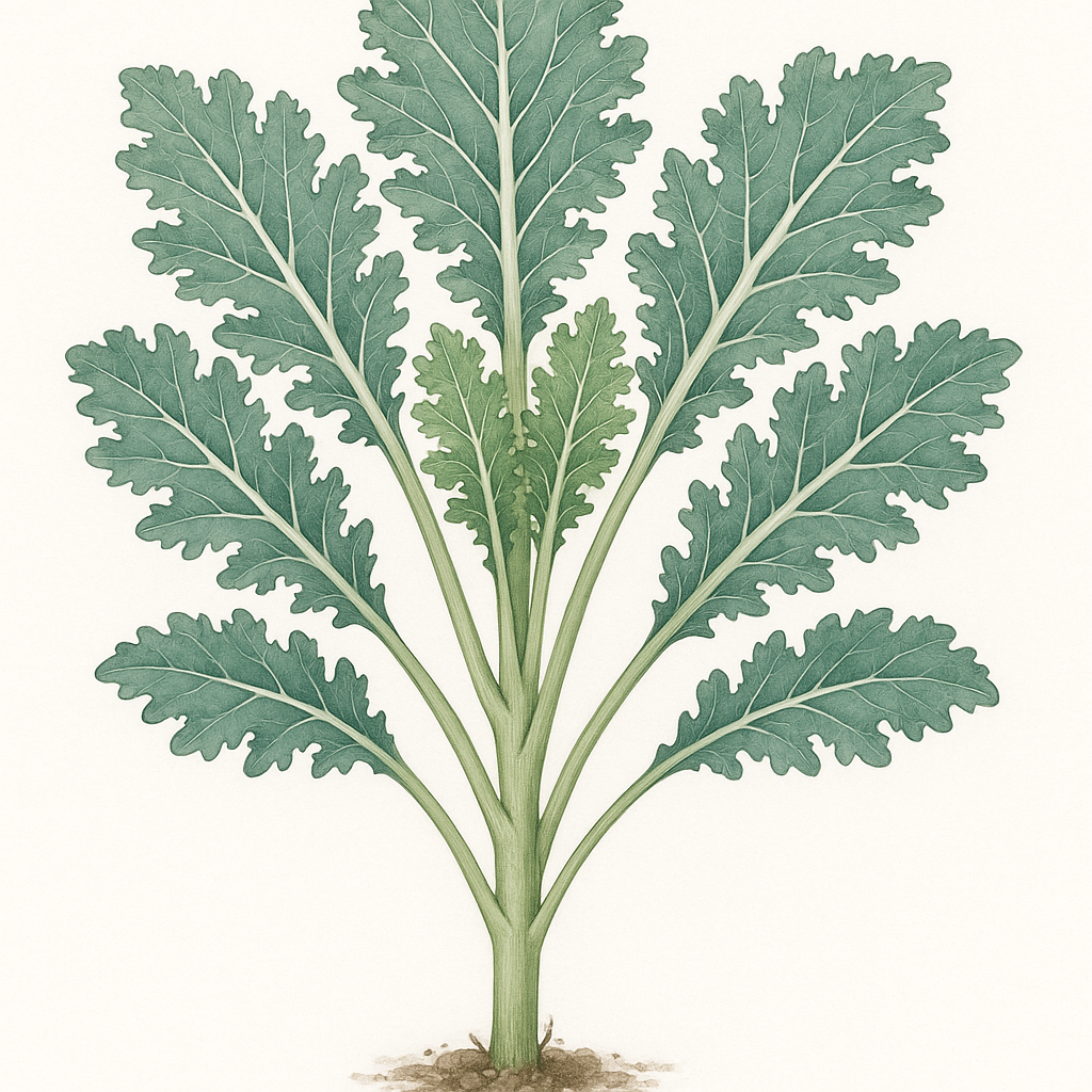 Col rizada rusa blanca