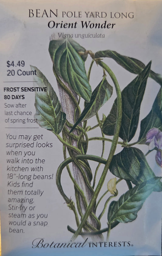 Bean Pole Yard Long Orient Wonder