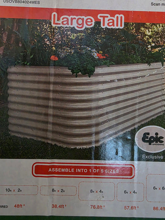 Birdies Large Tall Metal Raised Garden Bed