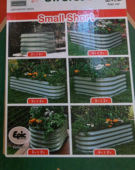 Birdies Small Short Metal Raised Garden Bed