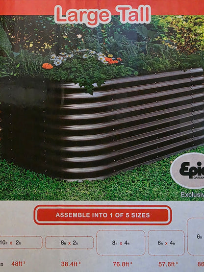 Birdies Large Tall Metal Raised Garden Bed