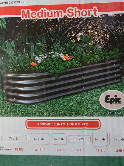 Birdies Large Short Metal Raised Garden Bed